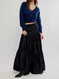 Juliette Satin Maxi in Black