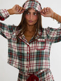 Eye Mask in Frosted Pine Plaid
