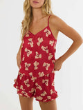 Lolo & Teresa PJ Set in Red Teddy Bear