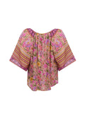 Swan Lake Flutter Sleeve Blouse in Lilac Rose