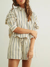 Line Dance Short in Blue Stripe