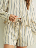 Line Dance Short in Blue Stripe