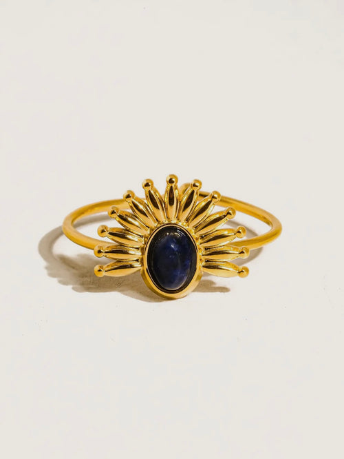 Fabienne Sun Stone Ring in Blue