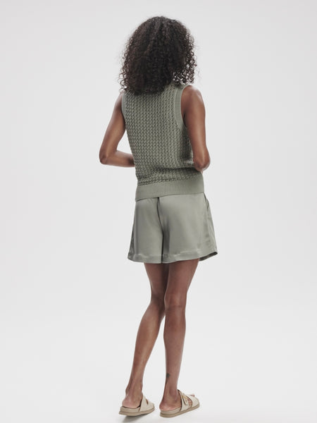 Ferns Open Knit Tank in Shadow