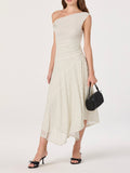 Ciarra Dress in Ivory Polka Dot