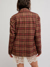 Dean Double Breasted Blazer in Oliver Plaid Brown