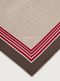 Silk Signature Scarf in Taupe Rumba Rose