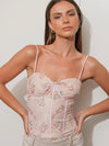 Lacy Lady Bustier Top in Pink