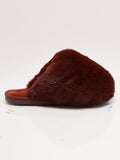 Snowball Slippers in Cabernet Faux Fur