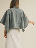 To The Rescue Cape Jacket in Denim