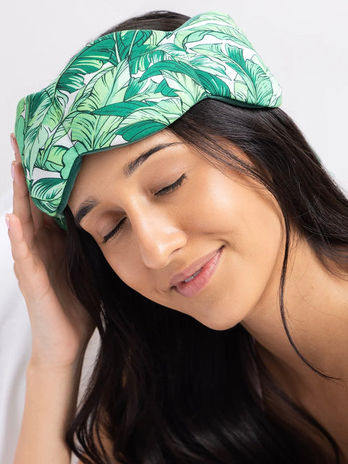 Weighted Sleep Mask in Palm Leaf