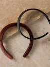 Black & Chocolate Satin & Velvet Headbands