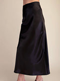 All That Glitters Midi Skirt in Black
