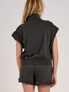 Zip It Up Vest in Black