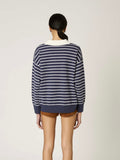 Alameda Stripe Sweater in Navy