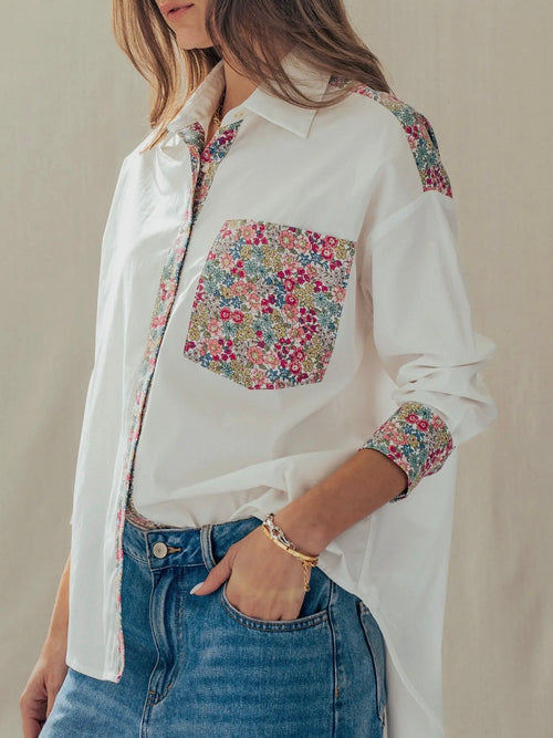 Pocket Full of Posies Top in White