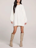 Macy Sweater Dress in Natural