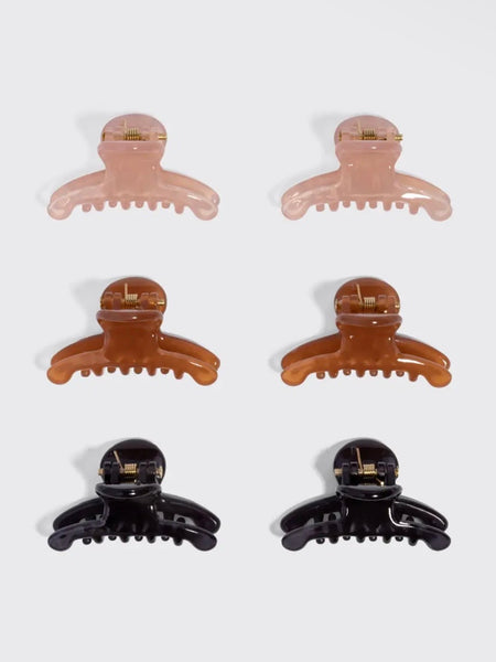 Gia Petite Checked Claw Clip