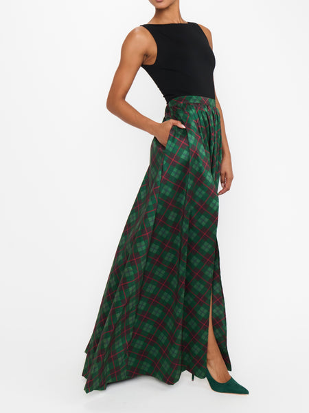 Monroe Maxi Skirt in Mistletoe Plaid