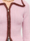 A Touch Of Trim Sweater in Mauve