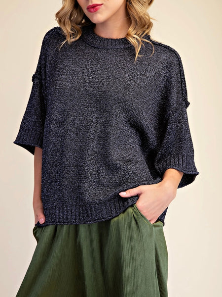 Doing The Most Sweater in Navy