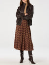 Fiori Skirt in Brown Plaid