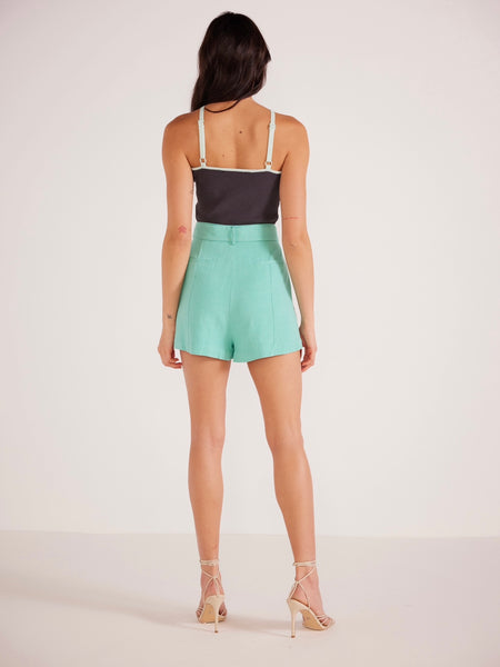 Lois Belted Shorts in Mint
