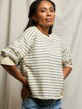 Niall Fleece Pullover in Navy Stripe