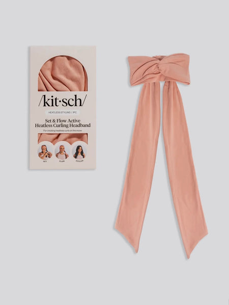 Set & Flow Heatless Curling Headband in Terracotta