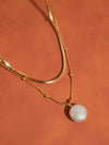 Bindi Layered Pearl Chain Necklace