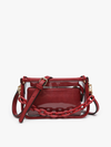 In The Clear Stadium Bag in Crimson
