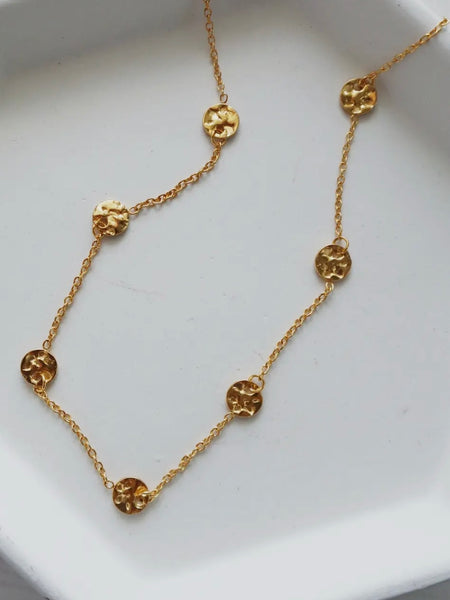 Hammered Disc Necklace