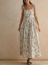 On The Town Printed Dress in Ecru