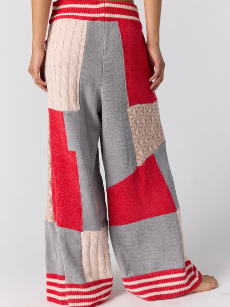 Snow Much Fun Lounge Pant in Patchwork Combo
