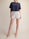 Bubbling Over Cropped Tee in Navy