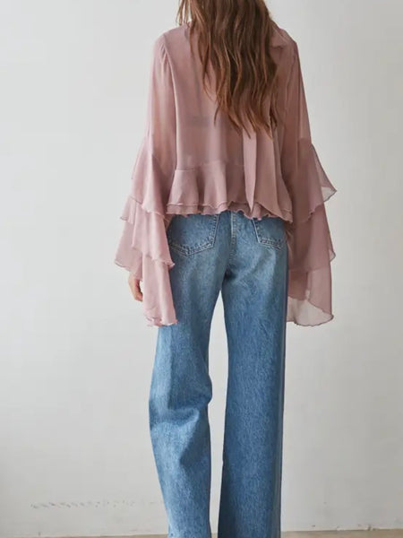 Clear As Day Blouse in Mauve