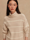 Hamish Stitch Knit Sweater in Silver Birch