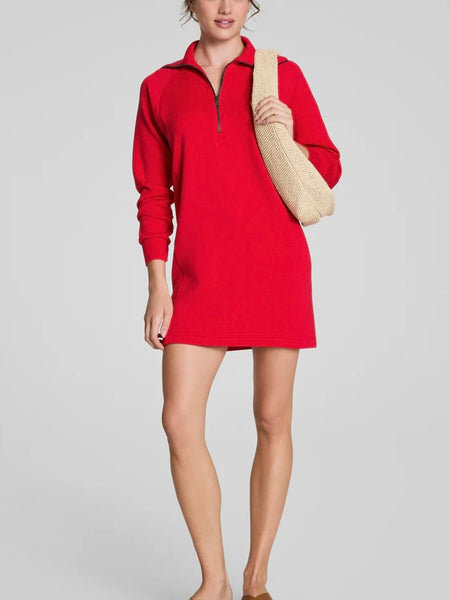 AirEssentials Half Zip Dress in Spanx Red