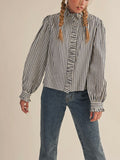 Stripes Are A Neutral Button Up in Black