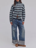 WTF Button Collection Cardigan in Storm Cloud