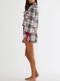 Aurora & Luna PJ Set in Frosted Pine Plaid