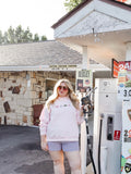 Custom Embroidered She's An Icon TRL Mock Neck in Pink
