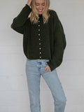 Piper Cardigan in Hunter Green
