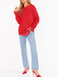 Feel Good Sweater in Red Knit