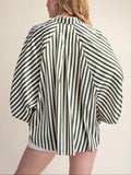 Stripe Season Blouse in Olive