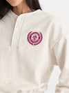 The Brushed Fleece Henley in Oatmeal