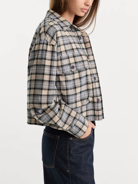 The Patch Pocket Shirt in Tan Plaid