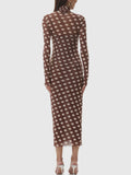 Bryony Dress in Chocolate Halo Dot