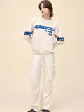 Aerosmith Dream On Reverse Raglan Crew in Dirty White