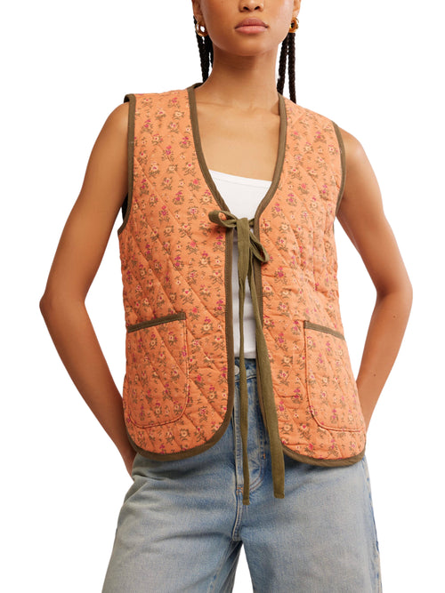 Claudine Vest in Candied Melon Combo